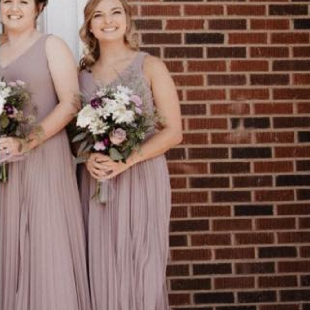 Mauve bridesmaid dress; size 8